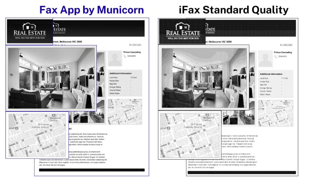 municorn vs ifax fax quality comparison