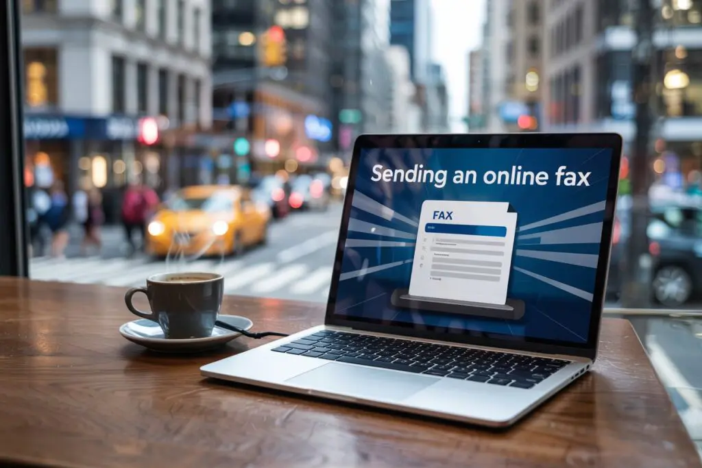 sending a fax online with an online fax service 