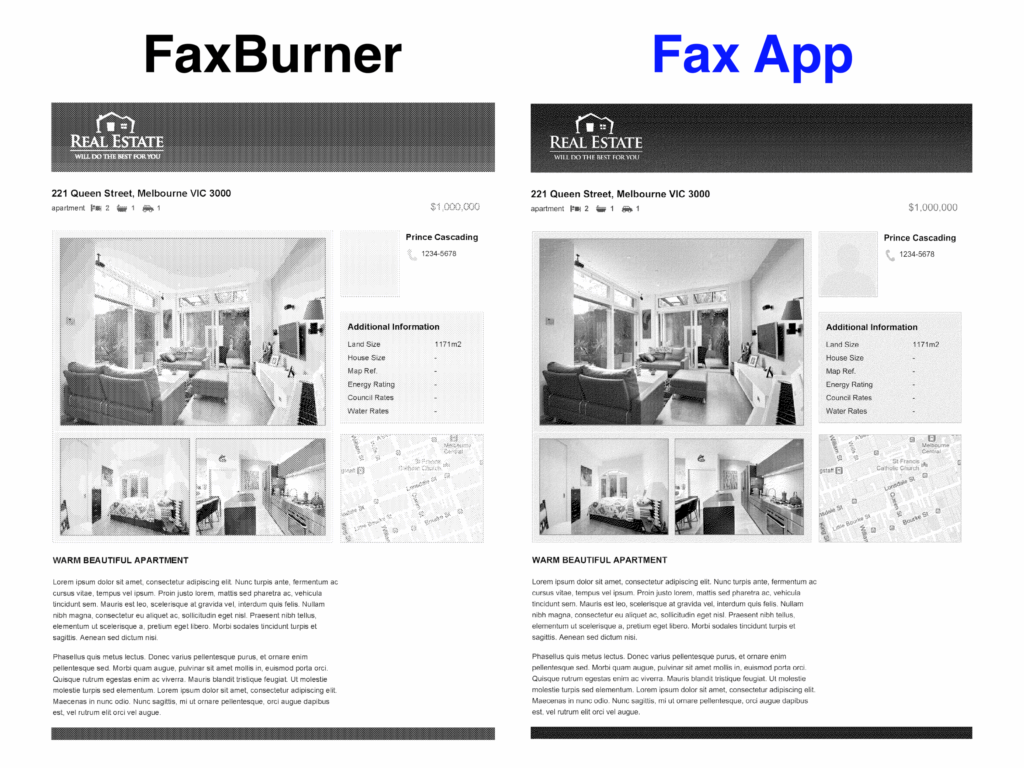 fax burner quality vs municorn fax app same pic