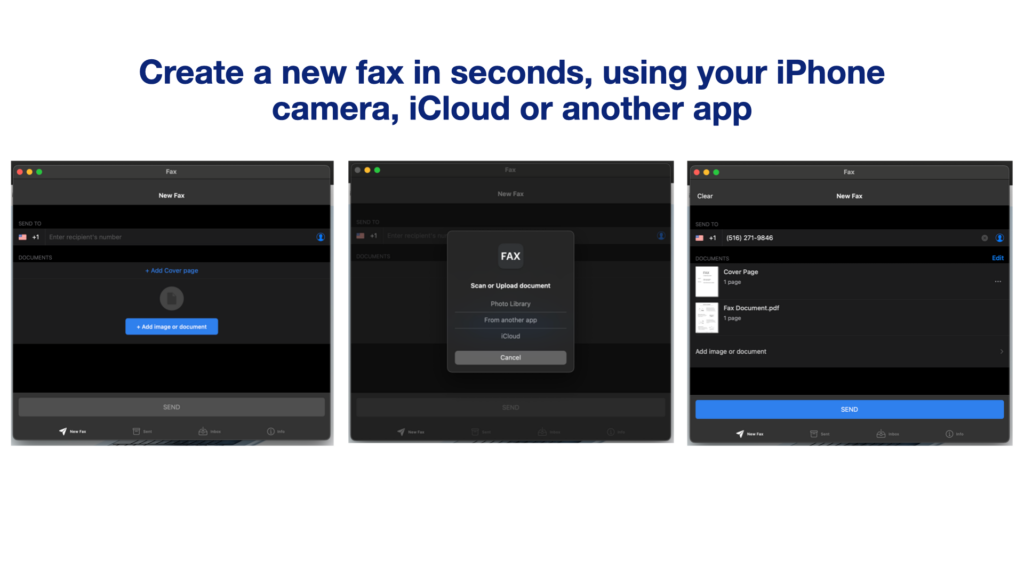 create a new fax on mac