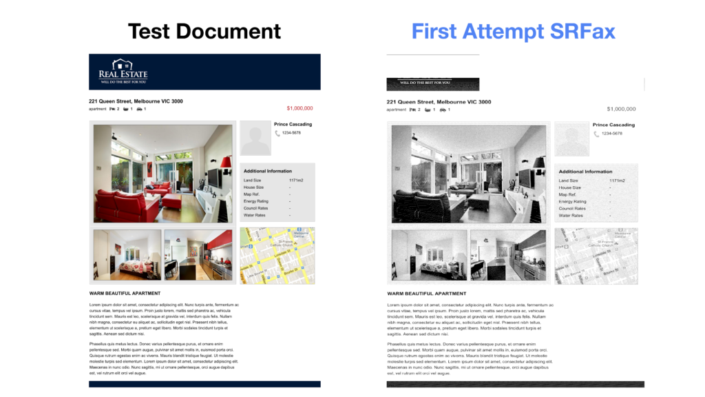 test document faxed with srfax first attempt