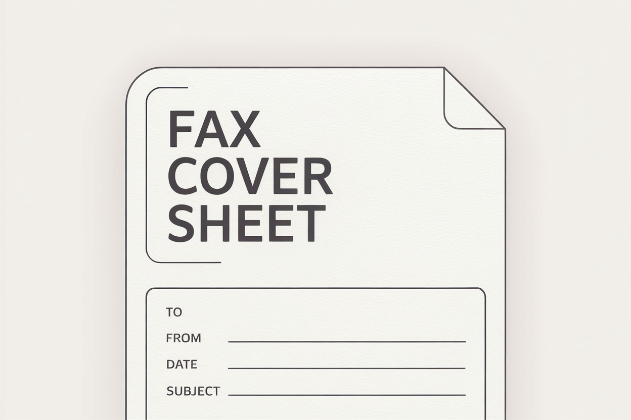 fax cover sheet