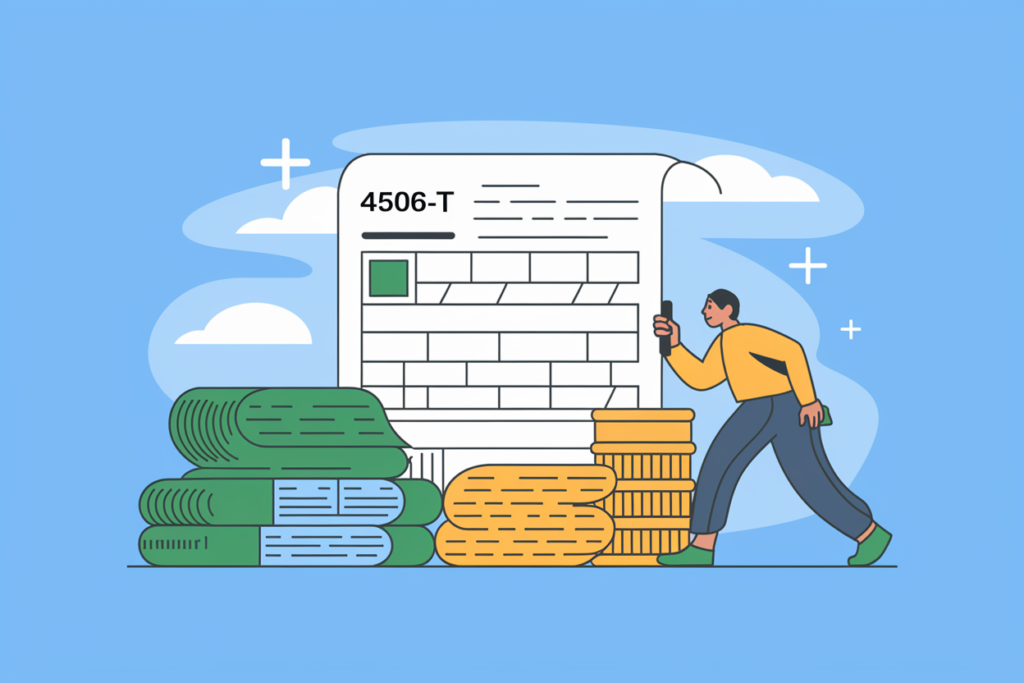 4506-T form ready to be faxed