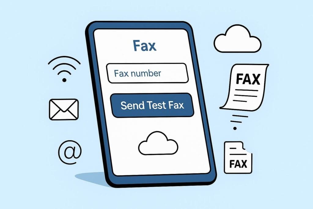Testfax von einer Handy-Fax-App senden 