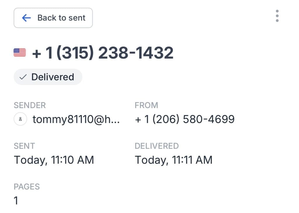 EveryFax: Hervorhebung der Fax-Zustellgeschwindigkeit