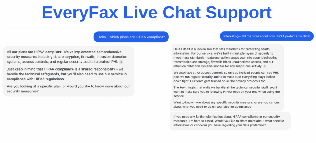 everyfax live chat support