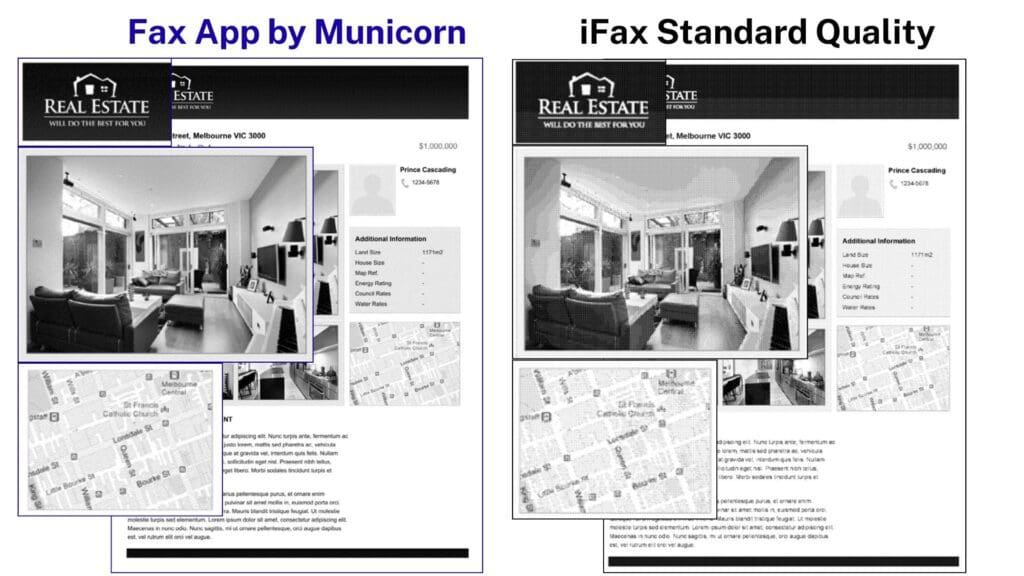 municorn vs standard fax quality of ifax