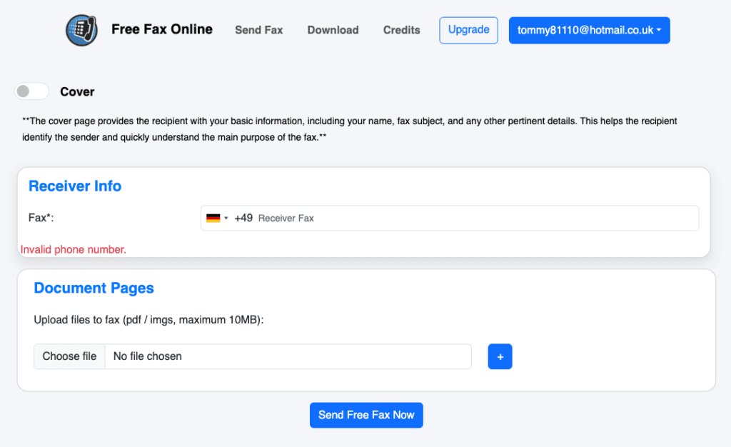 TalkHeap - Kostenloser Online-Fax-Service