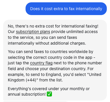 everyfax support chat snapshot