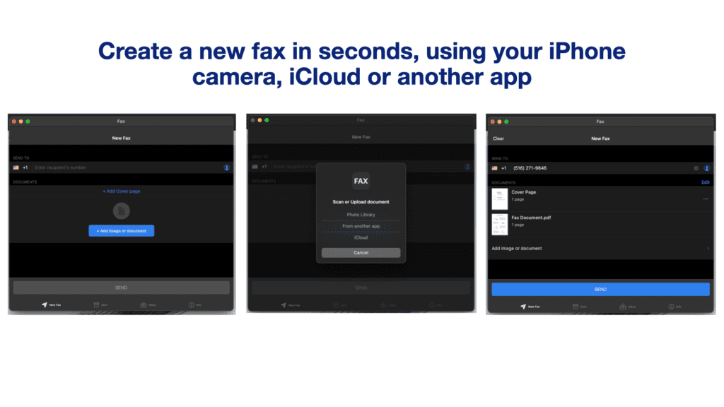create a new fax on mac